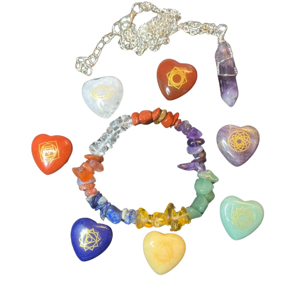 Chakra Gift Box Natural Crystal Stone 11 pc Set